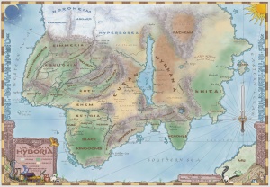 Полная карта Хайборийского мира